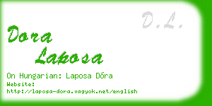 dora laposa business card